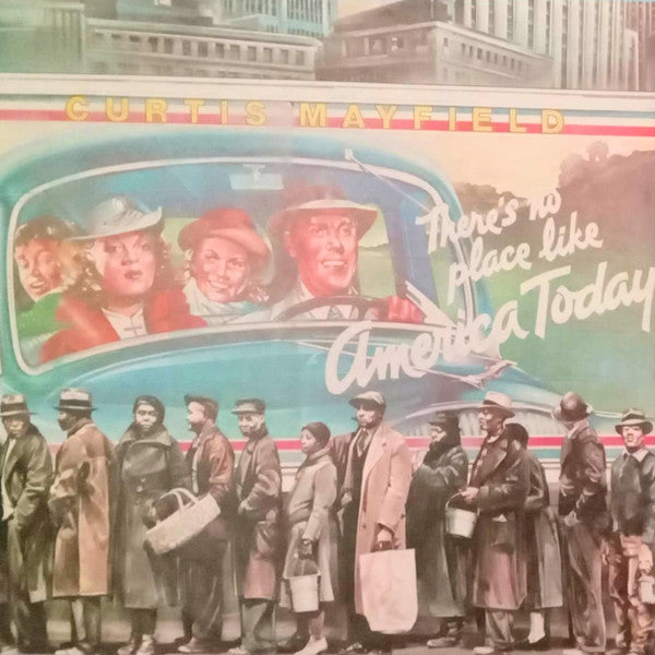 Image of Front Cover of LP - VG/VG+ - CURTIS MAYFIELD, (There's No Place Like) America Today (Warner Bros. Records; CUH 3304, Rhodesia 1975), Sleeve has discolouration, name written on back.,  - 4026001E