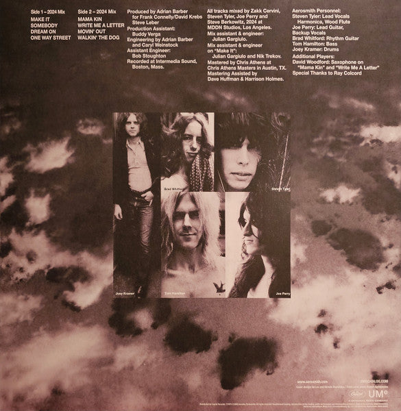 Image of Back Cover of LP - VG+/VG+ - AEROSMITH, Aerosmith (UMe; 00602465852424, Europe 2026 Reissue, 180 Gram Vinyl), Still In Opened Shrinkwrap With Hype Sticker,  - 4046018S