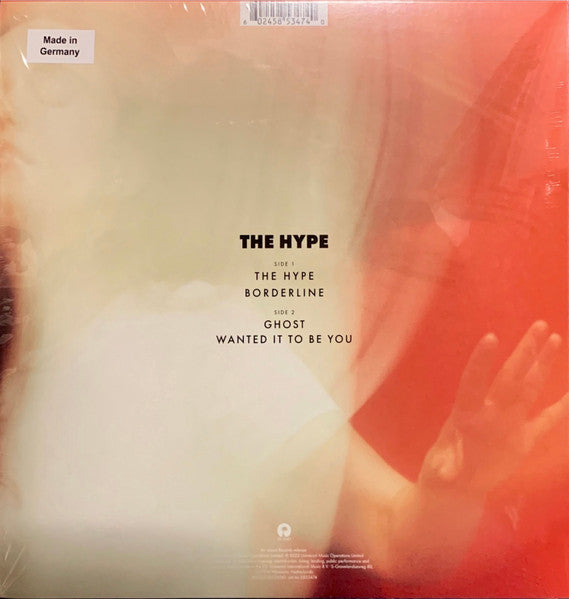 Image of Back Cover of 10" EP - EX/EX - SIGRID, The Hype (Island Records; 5853474, Europe 2023, Inner, Red Vinyl), Opened Instore, Still In Shrinkwrap,  - 4046020S