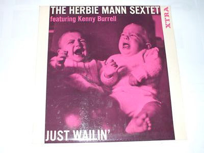 Image of Front Cover of 4644466S: LP - HERBIE MANN SEXTET, Just Wailin' (XTRA; XTRA5007, UK 1966 Reissue, Laminated Front Sleeve) A few light hairlines. Bubbling to laminate, discolouration and ring wear.  VG/VG+