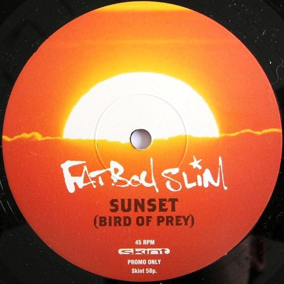Image of Label Cover of 12" - VG+/EX - FATBOY SLIM, Sunset (Bird Of Prey) / Star 69 (Skint; SKINT58P, UK 2000, Promo, Stickered Company Sleeve), ,  - 4016003C