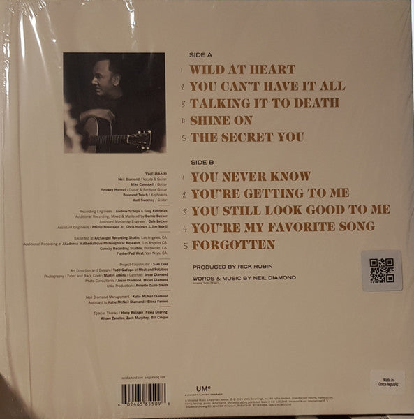 Image of Back Cover of LP - EX/EX - NEIL DIAMOND, Wild At Heart (UMe; 00602465855098, Worldwide 2026, Gatefold, Copper Vinyl), Opened Instore, Still In Stickered Shrinkwrap,  - 4046023S