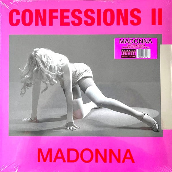 Image of Front Cover of LP - VG+/VG+ - MADONNA, Confessions II (Maverick; 093624822783, Worldwide 2026, Inner, Poster, Translucent Red Vinyl), Still in opened shrinkwrap with hype sticker. Sleeve has a corner crease.,  - 3916553C
