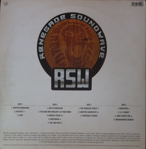Image of Back Cover of LP - VG+/G+ - RENEGADE SOUNDWAVE, The Next Chapter Of Dub (Mute; STUMM90, UK 1995), ,  - 4046036S