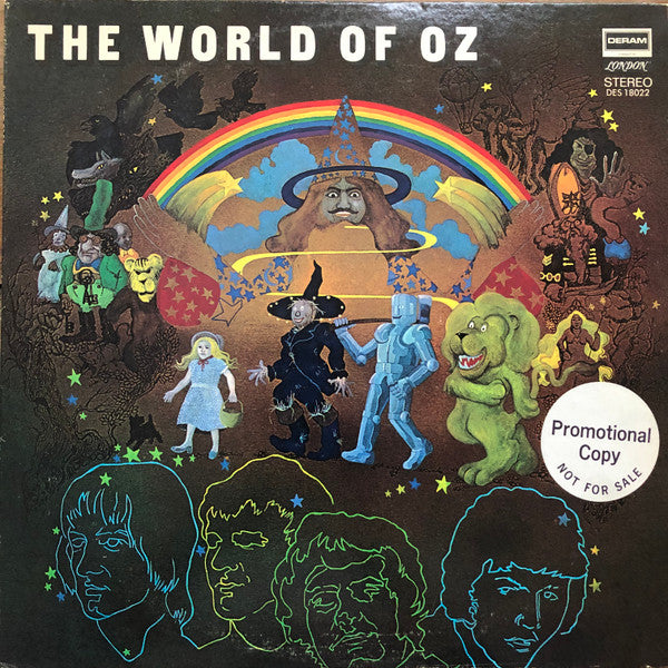Image of Front Cover of LP - VG/VG+ - THE WORLD OF OZ, The World Of Oz (Deram Red/White; DES 18022, US 1969, Stickered Picture Sleeve, Company Inner), White promo sticker on front cover. A few of the lightest hairlines only. Edgewear. Bumped corner. A little ringwear. Discolouration on sleeve rear.,  - 4026006E