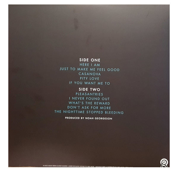 Image of Back Cover of LP - EX/VG+ - ADAM GREEN & BINKI SHAPIRO, Adam Green & Binki Shapiro (ORG Music; ORGM-2337, US 2025 Reissue, Gatefold, Aqua Vinyl), Still In Opened Shrinkwrap With Hype Sticker,  - 3916558C