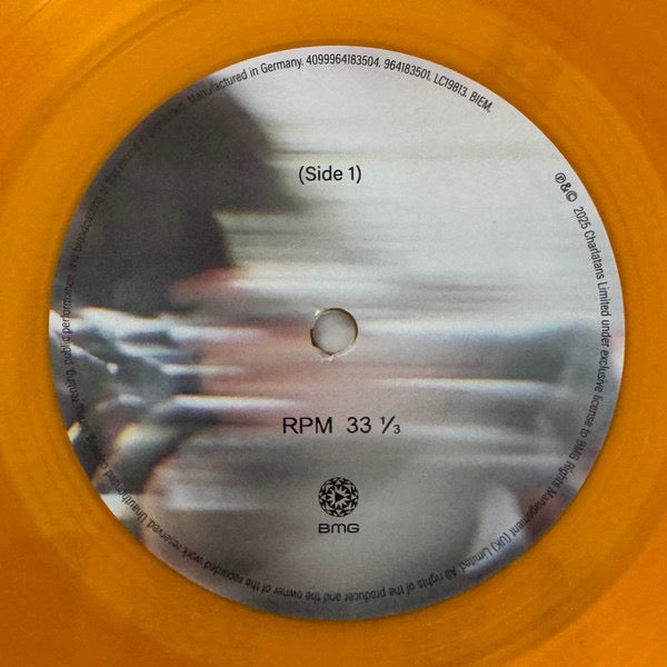 Image of Label Cover of LP - EX/VG+ - THE CHARLATANS, We Are Love (BMG; 964183501, Europe 2025, Inner, Transparent Orange Vinyl), Still In Opened Shrinkwrap With Hype Sticker,  - 3916561C
