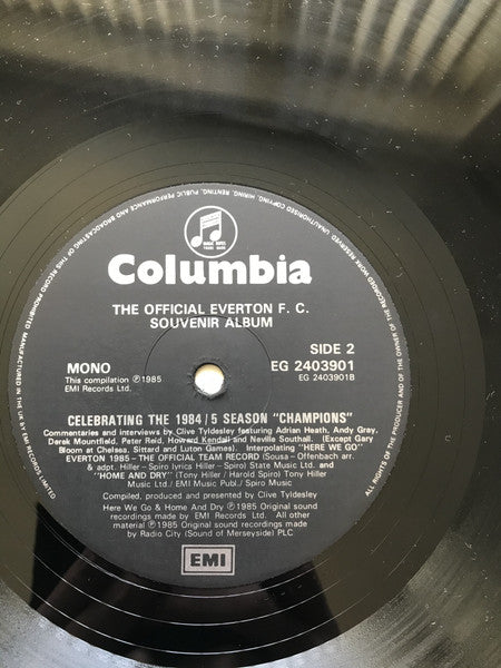 Image of Label Cover of LP - VG/EX - EVERTON F.C., Champions - The Official Everton FC Souvenir Album (Columbia; EG 2403901, UK 1985), ,  - 4026013E
