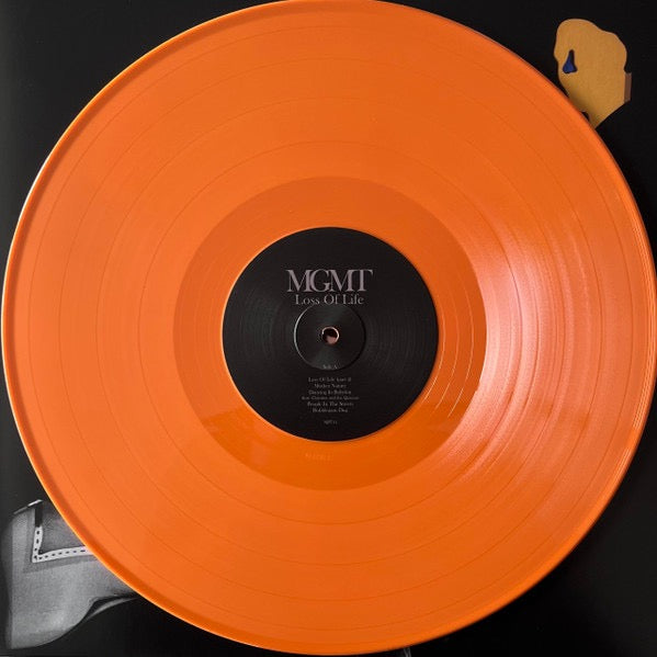 Image of Label Cover of LP - EX/VG+ - MGMT, Loss Of Life (Mom + Pop; MP731, UK, Europe & US 2024, Gatefold, Inner, Tangerine Vinyl), Still In Opened Shrinkwrap With Hype Sticker,  - 4016046C