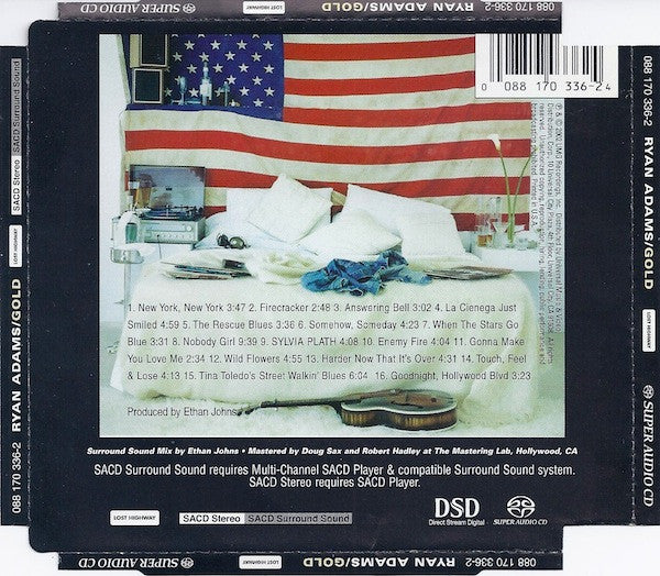 Image of Back Cover of CD - VG+/EX - RYAN ADAMS, Gold (Lost Highway; 088 170 336-2, US 2002), SACD, SACD - 4056039S