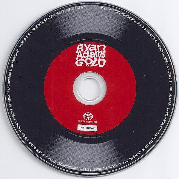 Image of Label Cover of CD - VG+/EX - RYAN ADAMS, Gold (Lost Highway; 088 170 336-2, US 2002), SACD, SACD - 4056039S