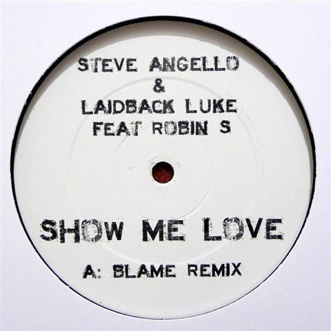 Image of Front Cover of 12" - /VG - STEVE ANGELLO & LAIDBACK LUKE FEAT ROBIN S, Show Me Love (Blame Remix) (Data Records ; DATA 212 P2, UK 2009, Promo), A fair few hairlines but still VG,  - 4026073E