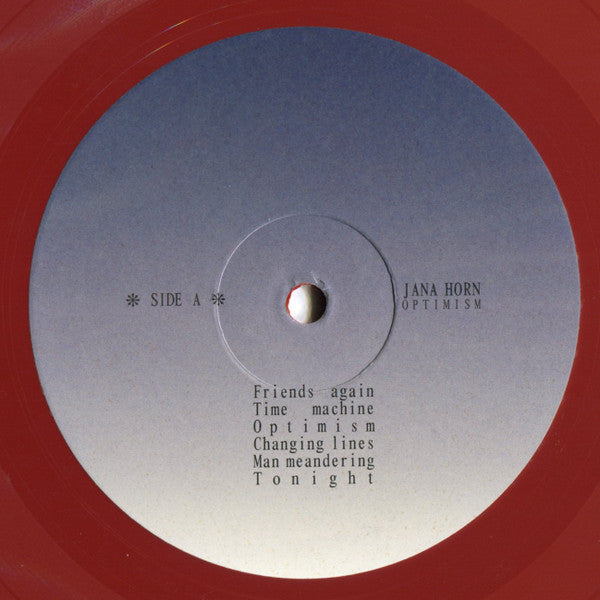 Image of Label Cover of LP - EX/EX - JANA HORN, Optimism (No Quarter ; NOQ 079-1, USA & Europe 2022 Reissue, Textured Sleeve, Rust Coloured Vinyl), ,  - 3926452E