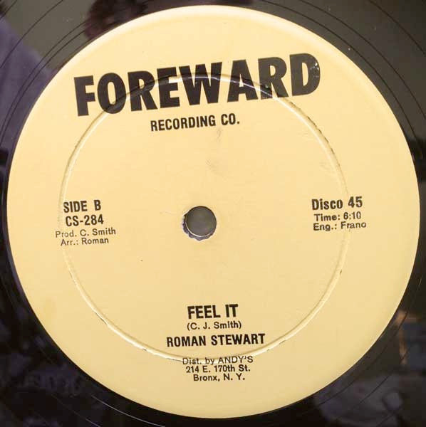Image of Label Cover of 12" - VG/VG+ - ROMAN STEWART, Feel Good (Foreward Recording Co.; CS-283, US 	, Company Sleeve), ,  - 4016088C