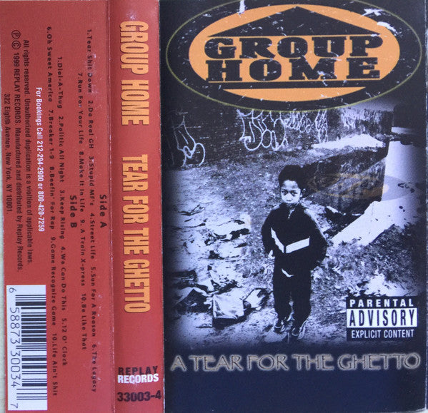 Image of Front Cover of Cassette - VG/VG - GROUP HOME, A Tear For The Ghetto (Replay Records; 33003-4, US 1999), ,  - 4056064S