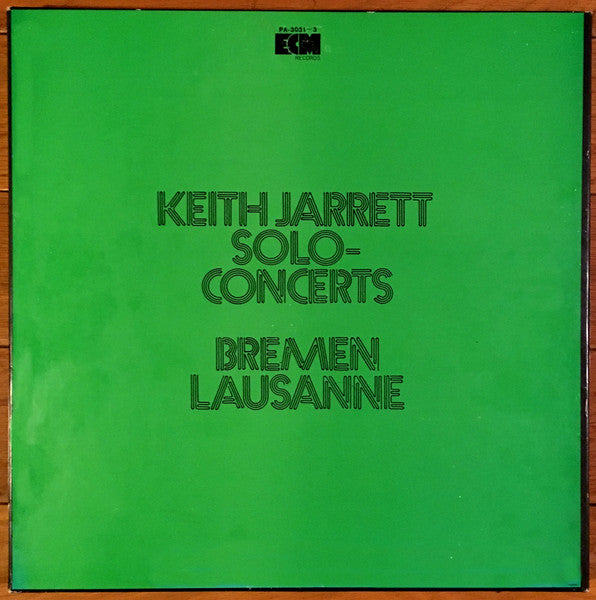 Image of Back Cover of 3xLP - VG+/EX - KEITH JARRETT, Solo Concerts: Bremen / Lausanne (ECM Records; PA 3031~3, Japan 1973, Box Set, 3 Inners & Booklet, with OBI), OBI is crumpled.,  - 4026123E