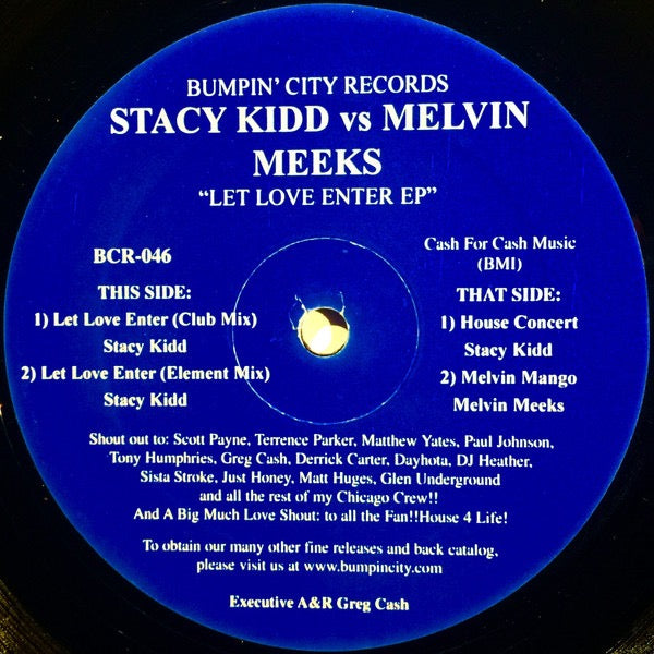 Image of Front Cover of 12" - /G+ - STACY KIDD VS MELVIN MEEKS, Let Love Enter EP (Bumpin' City Records; BCR-046, US 2003), Harsh grading, light hairlines.,  - 4016078C