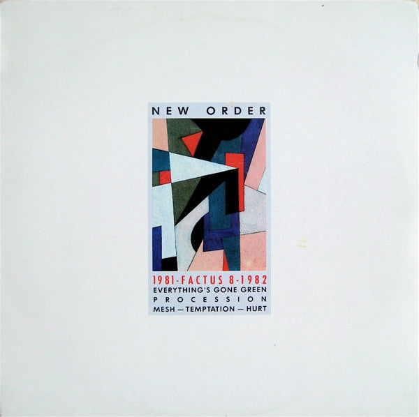 Image of Front Cover of 12" EP - VG/G+ - NEW ORDER, 1981-1982 (Base Record; FACTUS 8, Italy 1982), Light scratches & hairlines, still in mostly in opened shrinkwrap but wear to open edge, corner wear,  - 4046053S