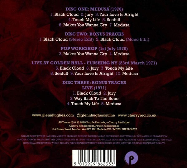 Image of Back Cover of 3xCD - VG+/EX - TRAPEZE, Medusa (Purple Records; PURPLE023T, Europe 2020, Digipak), ,  - 4056068S