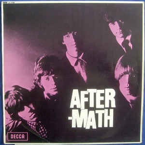 Image of Front Cover of LP - VG/G+ - THE ROLLING STONES, Aftermath (Decca Red Unboxed; LK4786, UK 1966, Laminated Front Robert Stace Sleeve, Mono, No Shadow On Title, Mirage Below Stacked Rights, XARL-7210-4A/1B), Nice sleeve, Front is VG+, Rear has light aged staining, Disc has lots of very fine wispy hairline marks, Visible under strong light, good gloss to disc and plays well,  - 4016103C