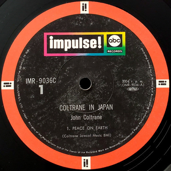 Image of Label Cover of 3xLP - VG/EX - JOHN COLTRANE, Coltrane In Japan (Impulse!; IMR-9036C, Japan 1973, Box Set, 3 Inners & Booklet, Missing the OBI), Box has edgewear and light scratches on box front. Records and inners in glorious condition.,  - 4026126E