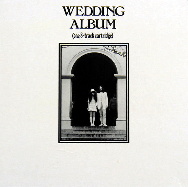 Image of Front Cover of 8 Track Cartridge Cassette - VG/EX - JOHN ONO LENNON AND YOKO ONO LENNON, Wedding Album (Apple Records; 8XM-3361, US 1969, Box Set With Certificate Glued Inside Lid, Mylar Bag Housing Insert, 17 Page Booklet, Photo Strip, Postcard, 2 Posters), SEALED cartridge & Complete box set, Nice and clean with just a few spots of bubbling to front of box,  - 4016106C