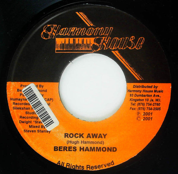 Image of Front Cover of 7" - /VG - BERES HAMMOND, Rock Away (Harmony House; none, Jamaica 2001 Reissue), Light pressing dents.,  - 4026098E