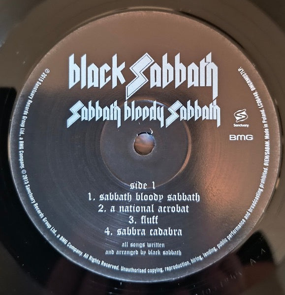 Image of Label Cover of LP - EX/VG - BLACK SABBATH, Sabbath Bloody Sabbath (BMG; BMGRM057LP, Europe 2022 Reissue, Gatefold, Inner, 180g), Still In Opened Shrinkwrap With Hype Sticker,  - 4016158C