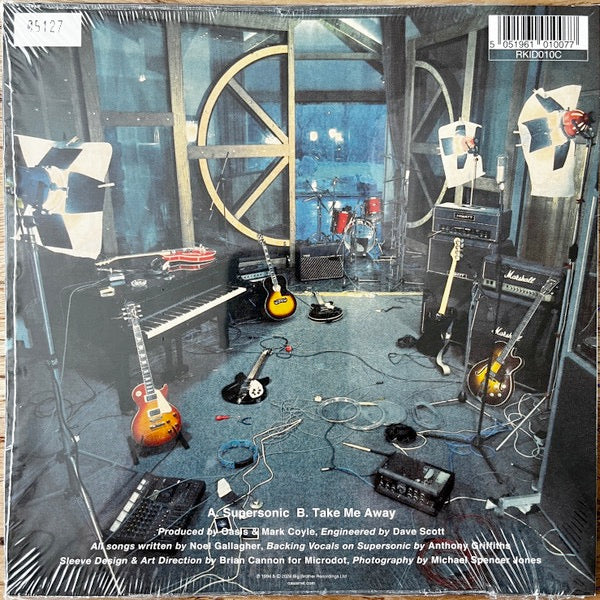 Image of Back Cover of 7" - VG+/VG+ - OASIS, Supersonic (Big Brother; RKID010C, Worldwide 2024 Reissue, Picture Sleeve, Pearl Vinyl, Limited Edition, 30th Anniversary), Numbered 09316.,  - 4056077S