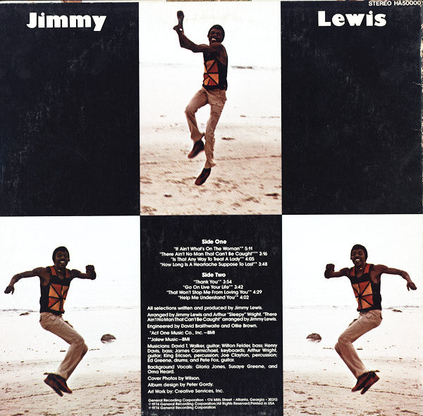 Image of Back Cover of LP - VG/VG - JIMMY LEWIS, Totally Involved (Hotlanta; HA50000, US 1974), ,  - 3926367E