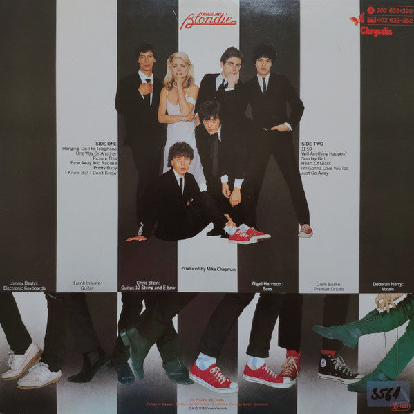 Image of Back Cover of LP - VG/VG+ - BLONDIE, Parallel Lines (Chrysalis; 202 633, Germany 1980 Reissue), ,  - 4016131C