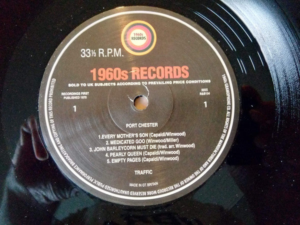 Image of Label Cover of LP - EX/EX - TRAFFIC, Port Chester 1970 (1960s Records ; R&B104, UK & Europe 2022, Flipback Sleeve, Company Inner), Opened Instore, Still In Shrinkwrap,  - 2926430E