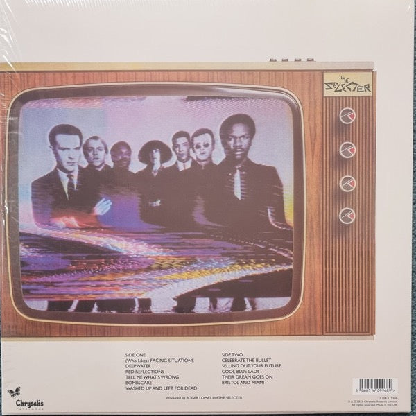 Image of Back Cover of LP - EX/VG+ - THE SELECTER, Celebrate The Bullet (Chrysalis Catalogue; CHRX 1306, UK 2022 Reissue, Inner, Clear Vinyl. 180g), Still In Opened Shrinkwrap With Hype Sticker,  - 4016164C