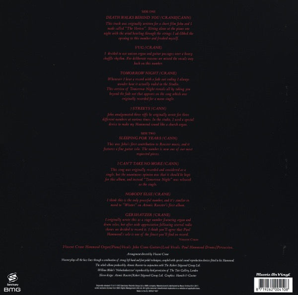 Image of Back Cover of LP - VG+/EX - ATOMIC ROOSTER, Death Walks Behind You (Music On Vinyl; MOVLP1907, Europe 2017 Reissue, Gatefold), ,  - 4016180C