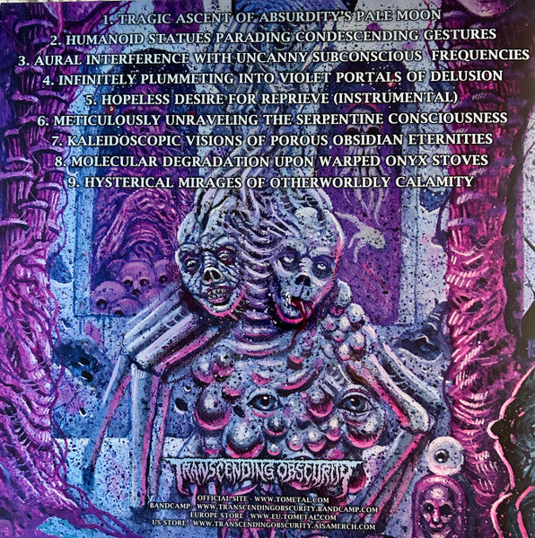 Image of Back Cover of LP - EX/EX - DEAD AND DRIPPING, Blackened Cerebral Rifts (Transcending Obscurity Records; TOR 169, UK, Europe & US 2023, Gatefold With Spot Varnish, Limited Edition, Numbered, Pink Merge With Blue Splatter), No. 58/100,   - 4046099S
