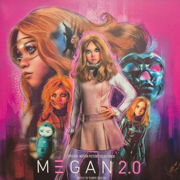 Image of Front Cover of 2xLP - EX/EX - CHRIS BACON, Megan 2.0 (Original Motion Picture Soundtrack) (Waxwork Records; WW224, US 2025, Gatefold, Insert, Translucent Pink & White/Purple Splatter Vinyl), Still In Opened Shrinkwrap With Hype Sticker,  - 4016187C