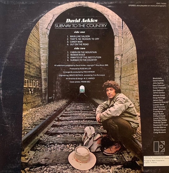 Image of Back Cover of LP - VG/VG - DAVID ACKLES, Subway To The Country (Elektra Gold Labels; EKS-74060, Australia 1969), Light marks,  - 4016122C