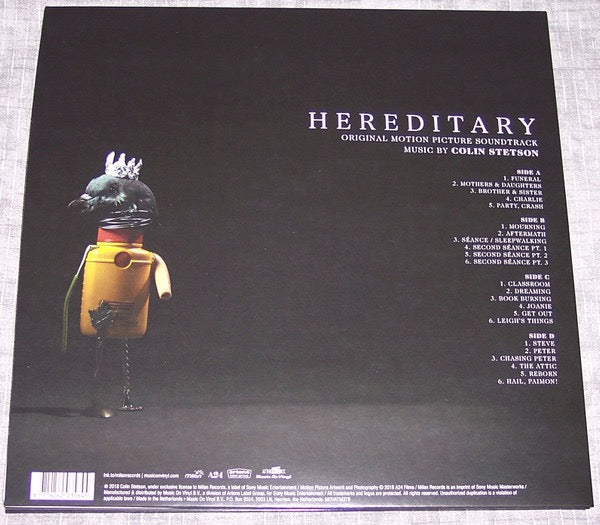 Image of Back Cover of 2xLP - VG+/VG+ - COLIN STETSON, Hereditary (Original Motion Picture Soundtrack) (Music On Vinyl; MOVATM378, Europe 2025 Reissue, Gatefold In Stickered Plastic Sleeve, Limited To 500 On Translucent Green Vinyl. 180g), Limited Edition No 066/500,  - 4016188C