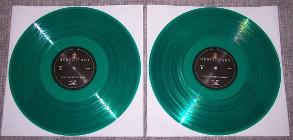 Image of Label Cover of 2xLP - VG+/VG+ - COLIN STETSON, Hereditary (Original Motion Picture Soundtrack) (Music On Vinyl; MOVATM378, Europe 2025 Reissue, Gatefold In Stickered Plastic Sleeve, Limited To 500 On Translucent Green Vinyl. 180g), Limited Edition No 066/500,  - 4016188C