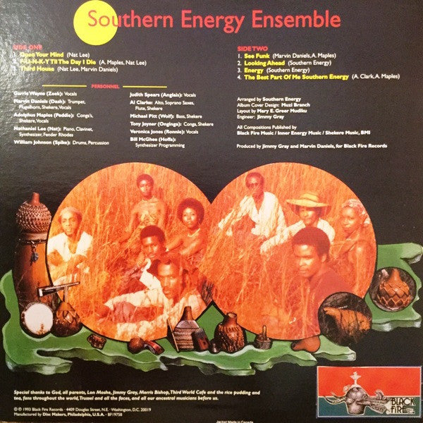 Image of Back Cover of LP - VG/VG - SOUTHERN ENERGY ENSEMBLE, Southern Energy (Black Fire; BF19758, US 1993), Edge and Ring Wear,  - 4046102S