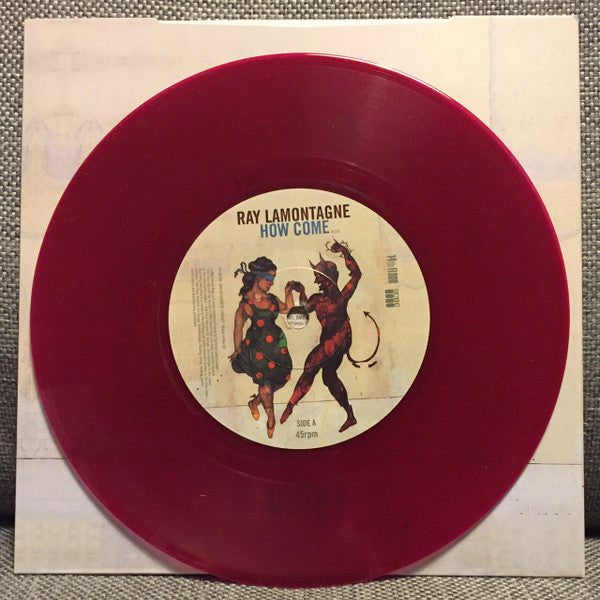 Image of Label Cover of 7" - VG/VG - RAY LAMONTAGNE, How Come / Crazy (14th Floor Records; 14FLR14V, Europe 2006, Hype Stickered Sleeve, Sticker, Numbered, Limited Edition Translucent Red Vinyl), No. 3000. With info card insert.,  - 4016139C