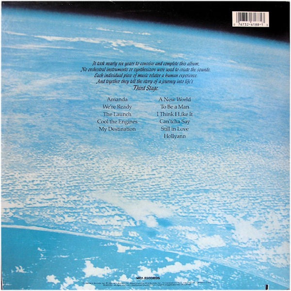 Image of Back Cover of LP - VG/VG - BOSTON, Third Stage (MCA Records; MCA-6188, US 1986, Gatefold Without CRC On Rear, Inner, Electrosound Pressing), Strong VG Throughout ,  - 4016127C