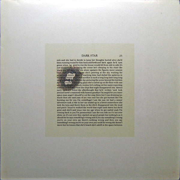 Image of Front Cover of LP - VG+/VG - DARK STAR, Twenty Twenty Sound (Harvest; 7243 4 97201 1, Europe 1999, Inner, Members Of Levitation), Strong VG, Light mottled marks only, Clean, robust sleeve, Promo sticker on rear ,  - 4016129C