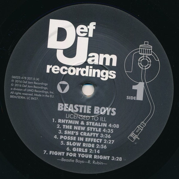Image of Label Cover of LP - EX/VG+ - BEASTIE BOYS, Licensed To Ill (Def Jam Recordings; 06025 478 207-5 (4), Europe Reissue, Gatefold, Inner), ,  - 4016200C