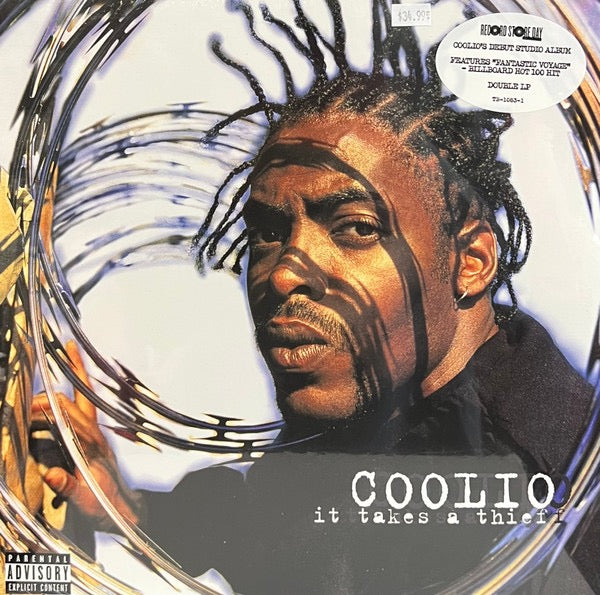 Image of Front Cover of 2xLP - EX/VG+ - COOLIO, It Takes A Thief (Tommy Boy; TB-1083-0, Europe 2022 Reissue), Still In Opened Shrinkwrap With Hype Sticker,  - 4016247C