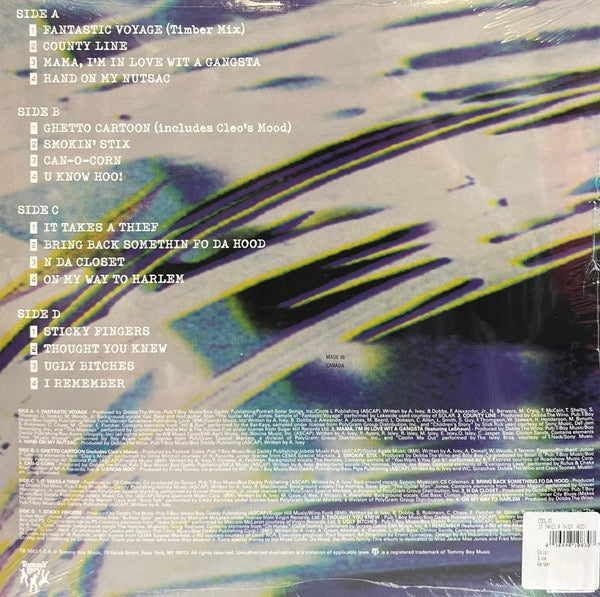 Image of Back Cover of 2xLP - EX/VG+ - COOLIO, It Takes A Thief (Tommy Boy; TB-1083-0, Europe 2022 Reissue), Still In Opened Shrinkwrap With Hype Sticker,  - 4016247C