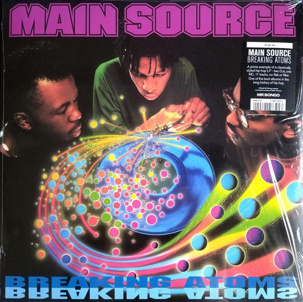 Image of Front Cover of LP - EX/VG+ - MAIN SOURCE, Breaking Atoms (Wild Pitch Records; MRBLP254, UK 2022 Reissue), Still In Opened Shrinkwrap With Hype Sticker,  - 4016250C