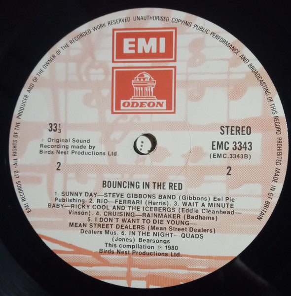 Image of Label Cover of LP - EX/EX - VARIOUS ARTISTS, Bouncing In The Red - A Birmingham Compilation (Odeon; EMC 3343, UK 1980), ,  - 4026158E