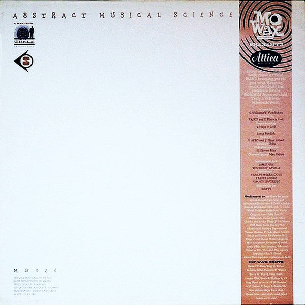 Image of Back Cover of 12" - VG/VG - ATTICA BLUES, Vibes, Scribes 'N' Dusty 45's E.P. (Mo Wax; MW 020, UK 1994, Blue Vinyl), Light marks only, plays VG+,  - 4046147S