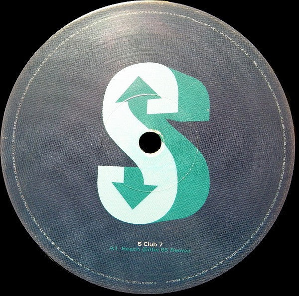 Image of Label Cover of 12" - VG/VG - S CLUB 7, Reach (Polydor; REACH2, UK 2000, Promo, Picture Sleeve), Edge wear, compression marks., A. Reach (Eiffel 65 Remix) 4:09B. Reach (Steve Anderson Remix) 9.24 - 4016243C